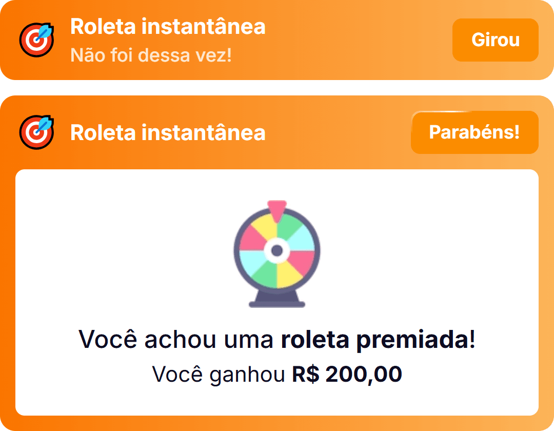 Roleta instantânea de ganhou